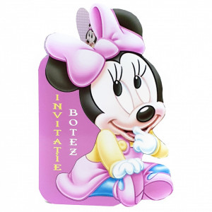 Invitatii Botez Contur Minnie Mouse 9