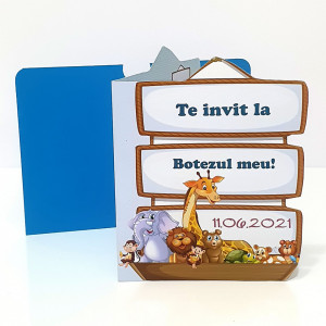 Invitatii Botez Contur ZOO