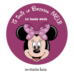 Invitatii Botez Rotunde Minnie Mouse 3