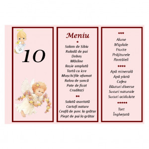 Meniu Botez Simplu Fetite Disney 5