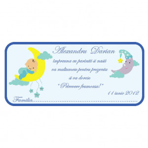 Plic Botez Bebe 68