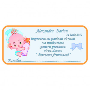 Plic Botez Bebe 78