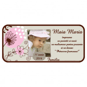 Plic Botez cu Foto Bebelusa 28