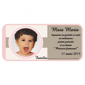 Plic Botez cu Foto Bebelusa 38