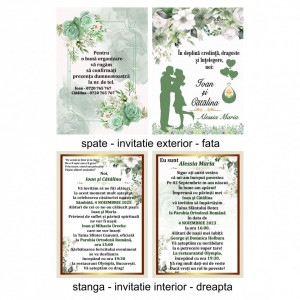 Invitatie 2 in 1 Nunta-Botez Dublu 1