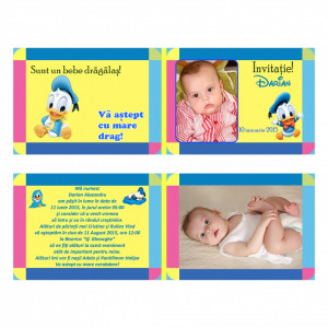 Invitatie Botez Dubla Baby Donald