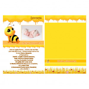 Invitatie Botez Papirus Albinutul Buclucas