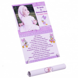 Invitatie Botez Papirus Daisy