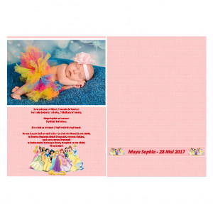 Invitatie Botez Papirus Printese Disney