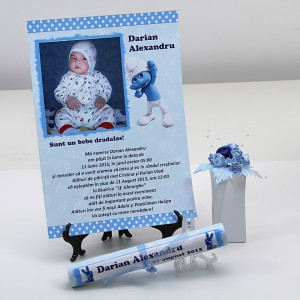 Invitatie Botez Papirus Strumf