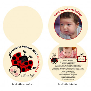 Invitatie Botez Rotunda Dubla Buburuza 3