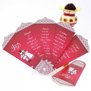 Invitatie Nunta Evantai EV14