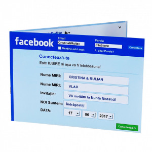 Invitatie Nunta Facebook Like
