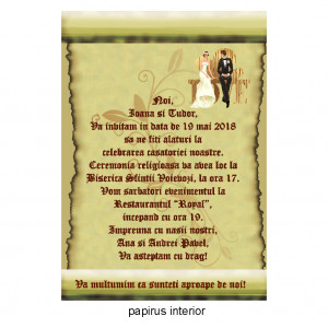 Invitatie Nunta Papirus INPAP17
