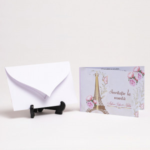Invitatie Nunta Paris In Gold