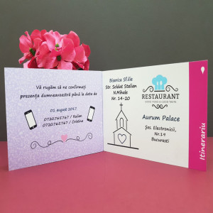 Invitatie Nunta Poveste Flori in Culori