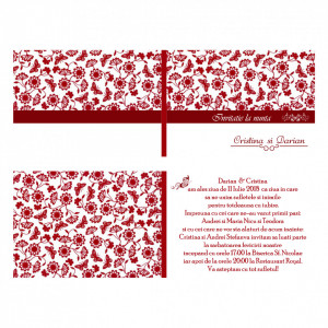 Invitatie Nunta Simfonie Fluturi