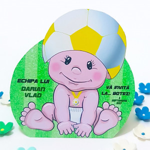 Invitatii Botez Contur Baby Fotbal 9