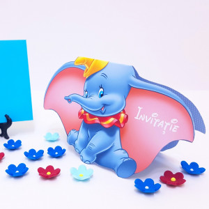 Invitatii Botez Contur Dumbo