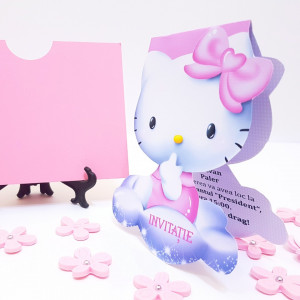 InvitatiI Botez Contur Hello Kitty 3