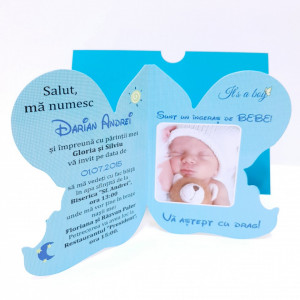 Invitatii Botez Contur Ingeras B7