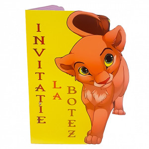 Invitatii Botez Contur Lion King F