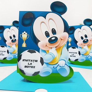 Invitatii Botez Contur Mickey Mouse 14
