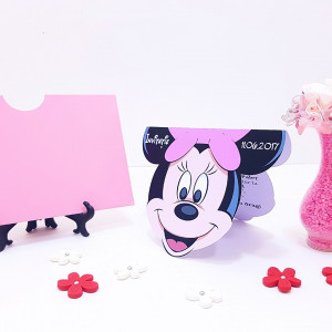 Invitatii Botez Contur Minnie Mouse 2