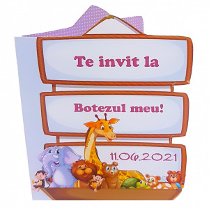 Invitatii Botez Contur ZOO F