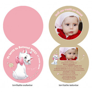 Invitatii Botez Rotunda Dubla Pisicile Aristocrate