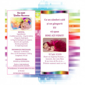 Marturii Botez Cutie de Ciocolata Creioane Colorate 1