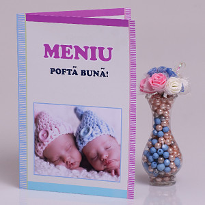 Meniu Botez cu Foto Gemeni Mickey/Minnie Mouse