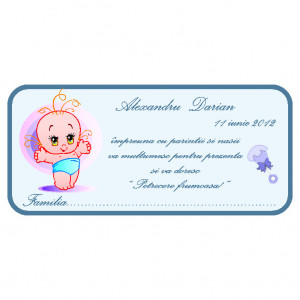 Plic Botez Bebe 79