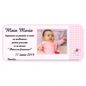 Plic Botez cu Foto Bebelusa 9