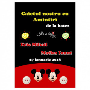 Caiet Amintiri Botez 2 Mickey Mouse