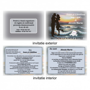 Invitatie 2 in 1 Nunta-Botez Dublu 11