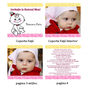 Invitatie Botez Carticica Bebelusa