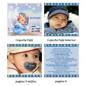 Invitatie Botez Carticica Ingeras