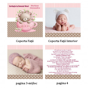 Invitatie Botez Carticica Ursulet 2