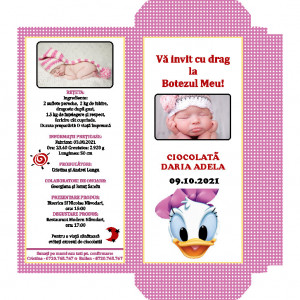 Invitatie Botez Cutie de Ciocolata Daisy 2
