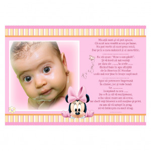 Invitatie Botez Magnetica Minnie Mouse 3