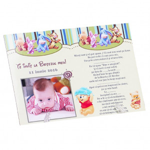 Invitatie Botez Magnetica Winnie The Pooh