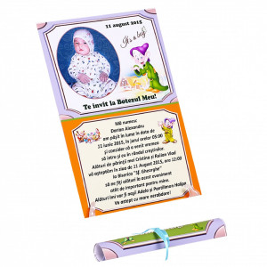 Invitatie Botez Papirus Pitic