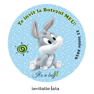 Invitatie Botez Rotunda Bugs Bunny