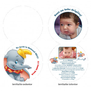 Invitatie Botez Rotunda Dubla Dumbo 1