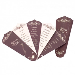 Invitatie Nunta Evantai EV1