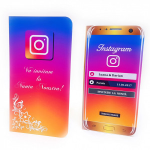Invitatie Nunta Modern Instagram