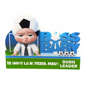 Invitatii Botez Contur Baby Boss 4