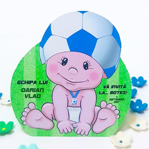 Invitatii Botez Contur Baby Fotbal 6