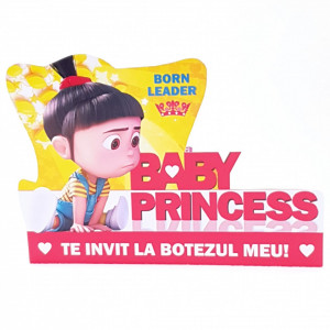 Invitatii Botez Contur Baby Princess 7